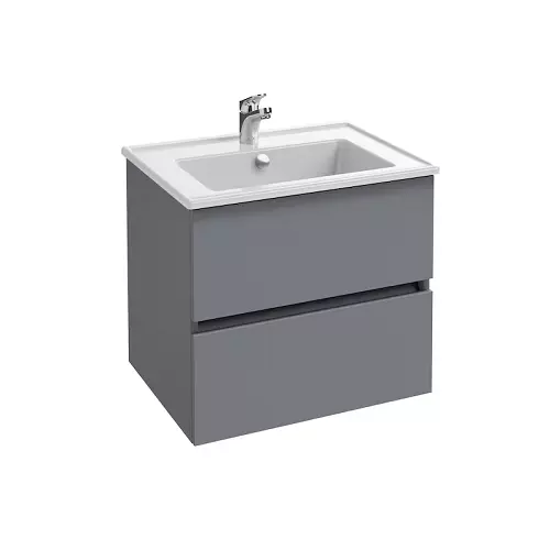 Waschtisch-Möbelset Tolbiac 60 cm, Grau matt