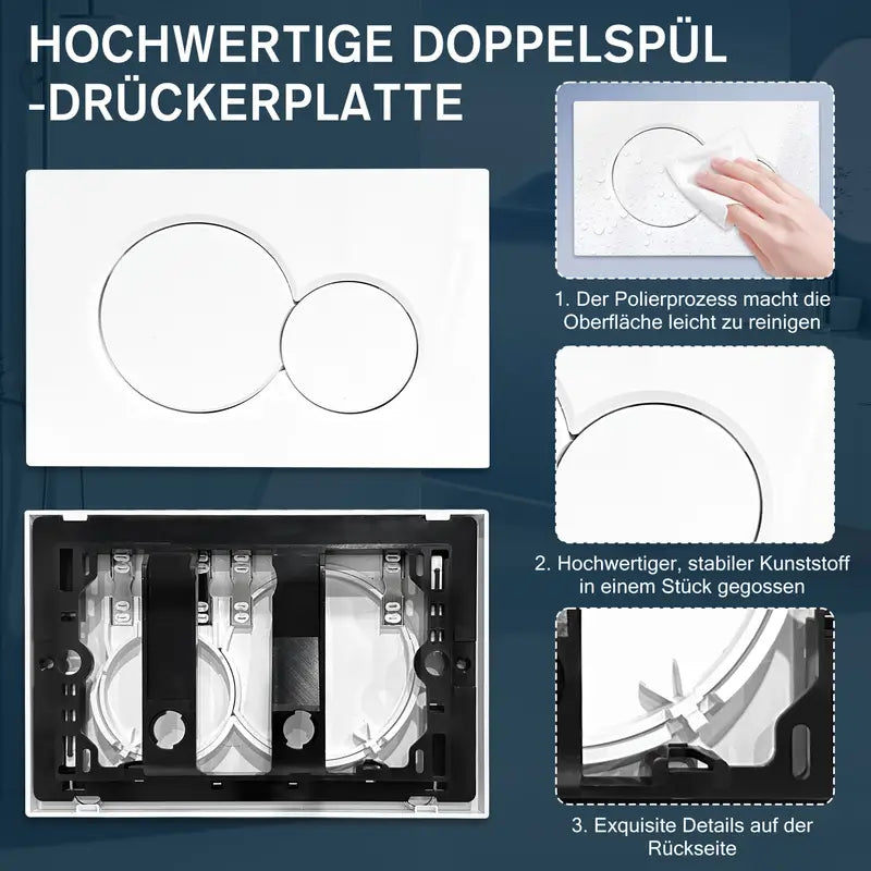 Betätigungsplatte / Spülplatte / Spültaster | kompatibel mit Geberit Sigma | Wandmontage-Toilette Dual Flux Aktorplatine