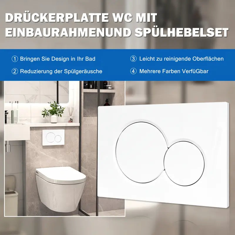 Betätigungsplatte / Spülplatte / Spültaster | kompatibel mit Geberit Sigma | Wandmontage-Toilette Dual Flux Aktorplatine